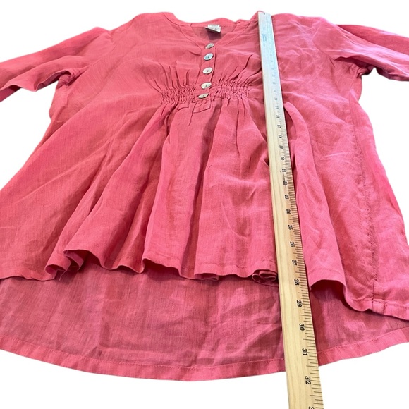 Match Point USA 100% Linen Lagenlook Tunic Blouse - Size Large - Picture 10 of 10